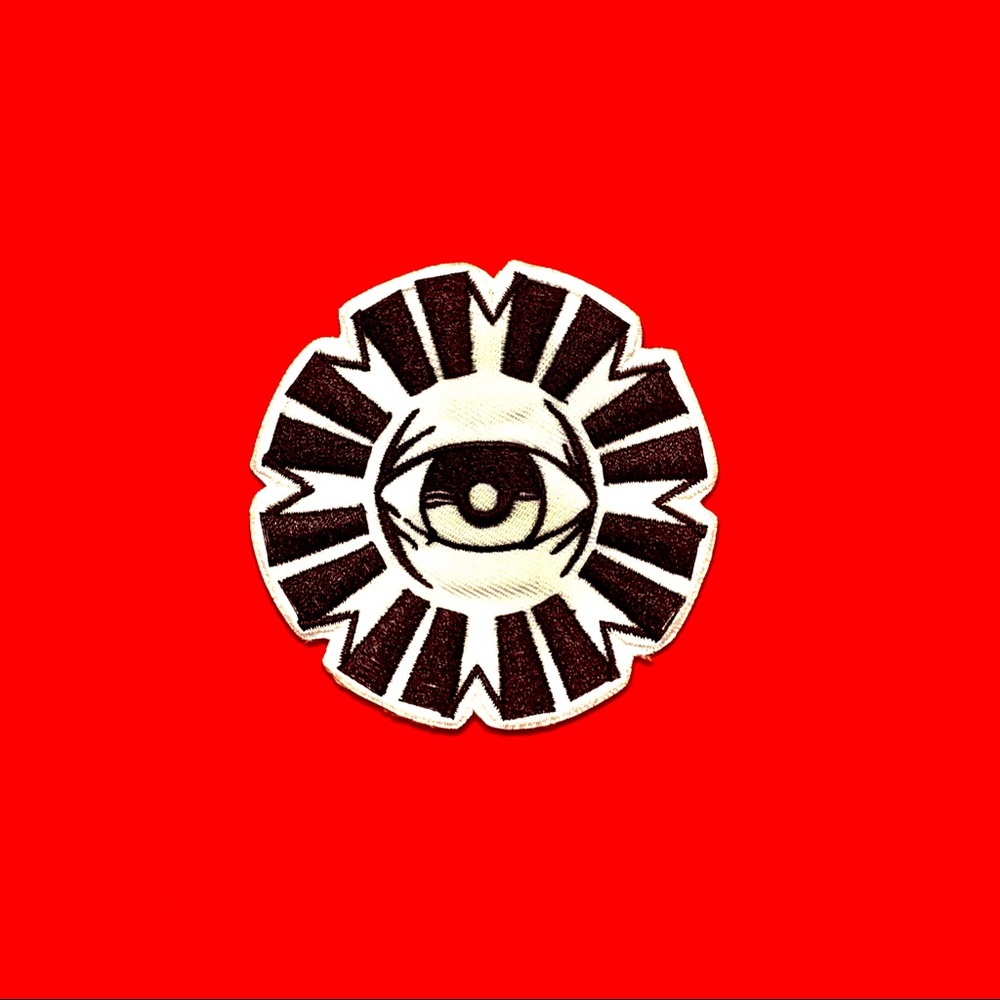 Black & white Rad geometric eye Iron On Patch